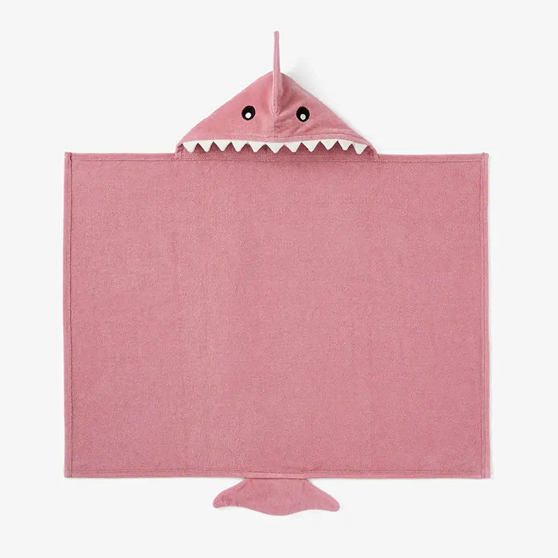 Hooded Baby Bath Wrap | Shark Mauve