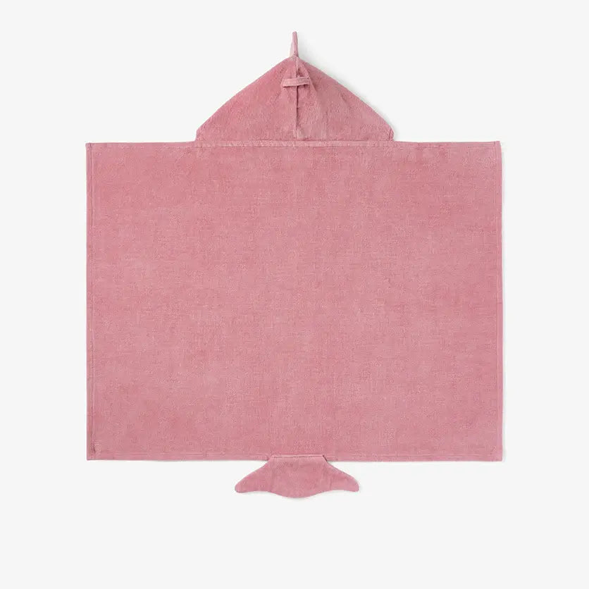 Hooded Baby Bath Wrap | Shark Mauve