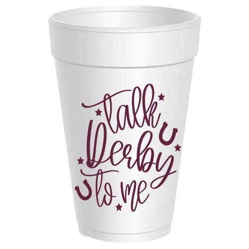 Talk Derby To Me Styrofoam Cups Set | 10p Red