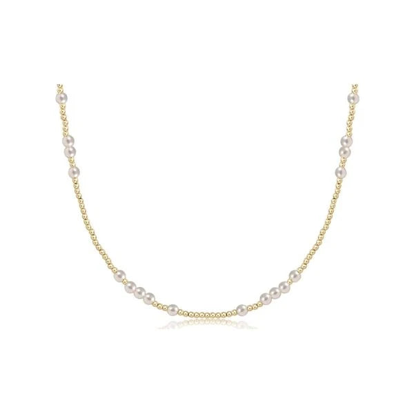 eNewton Hope Unwritten Pearl 4mm Choker Necklace | 15in