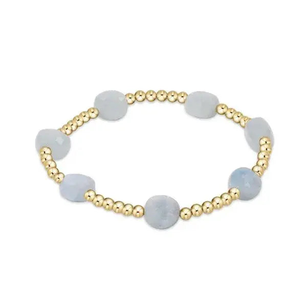 eNewton Extends Admire 3mm Bead Bracelet | Aquamarine