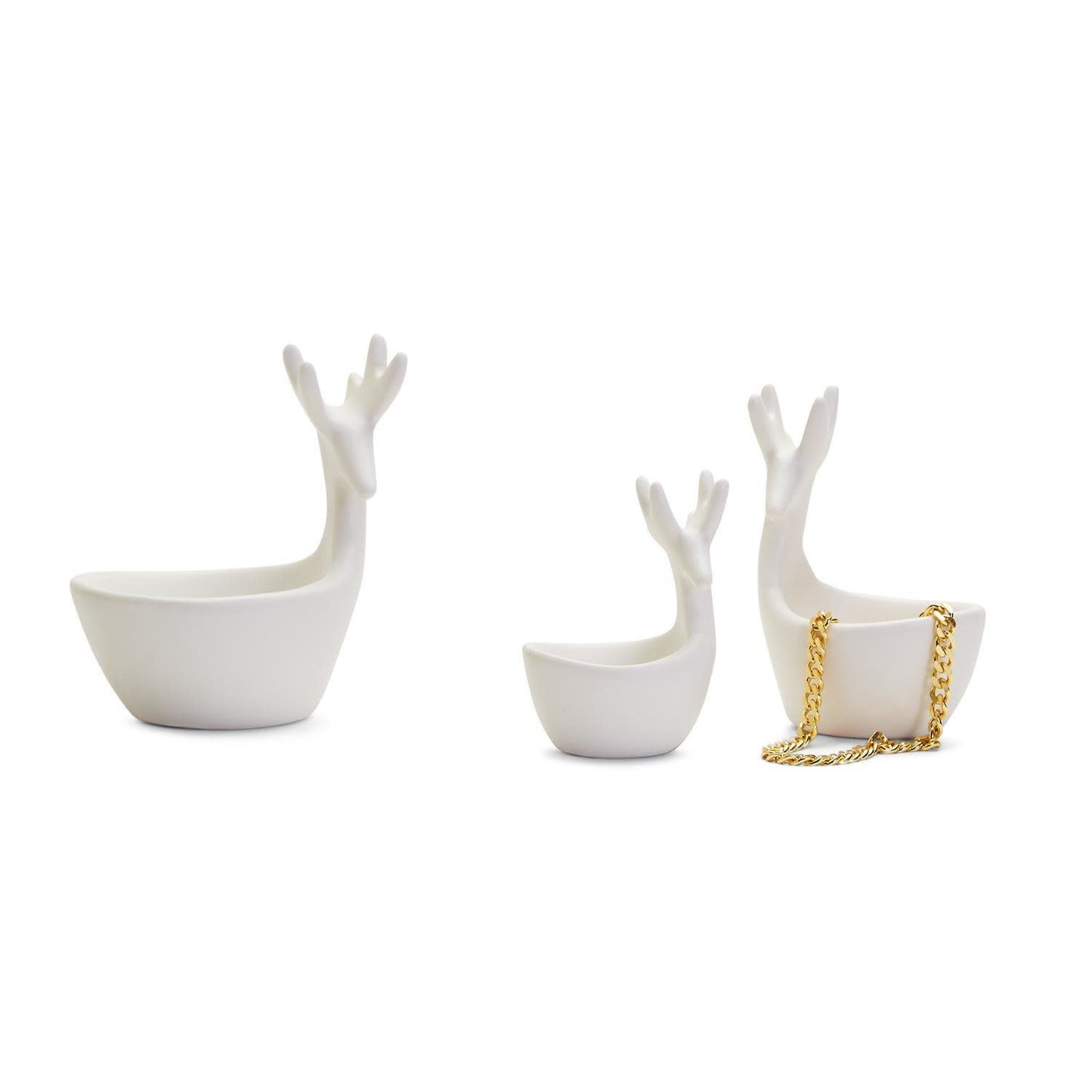 White Deer Bowl Set/3