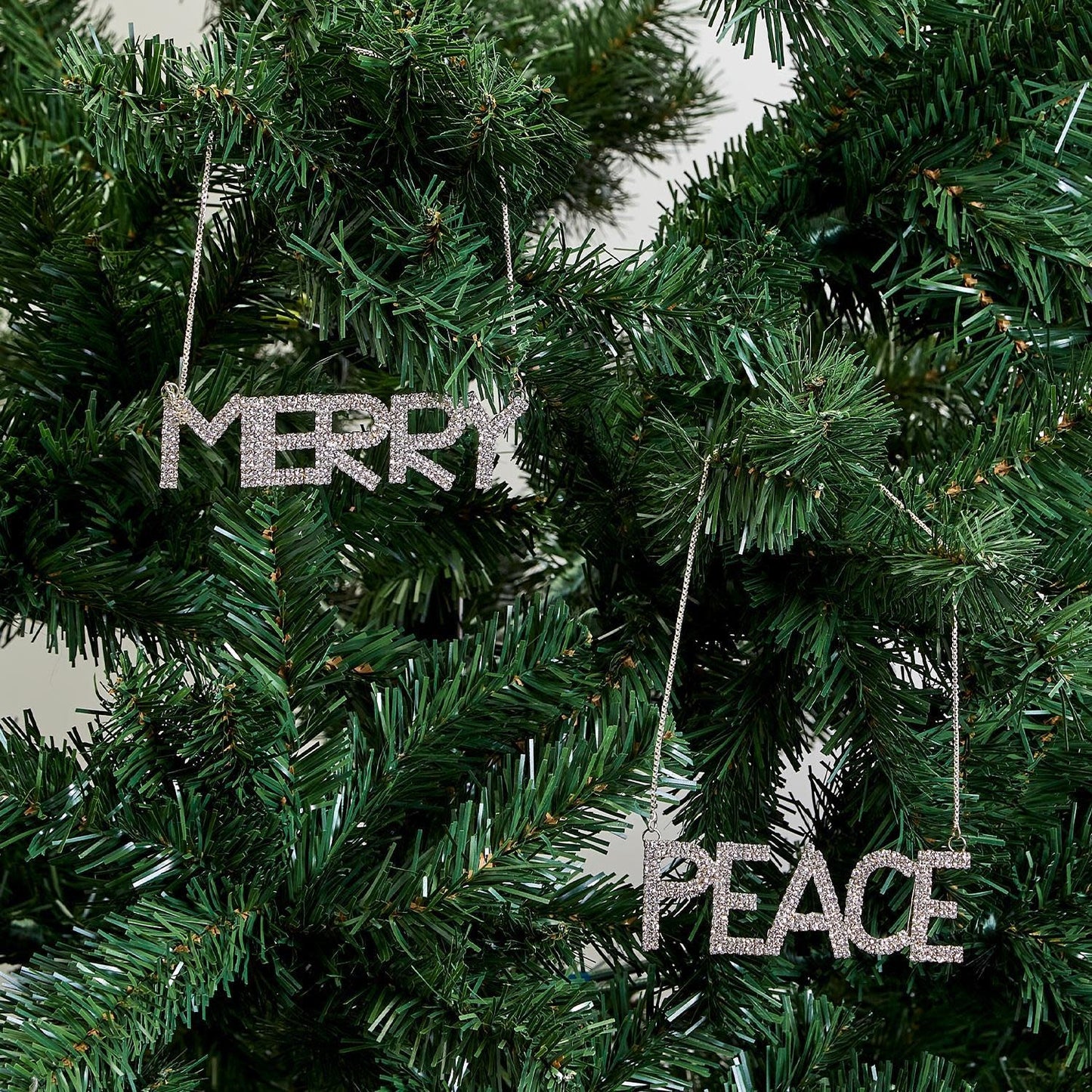 Rhinstone Word Ornament Assorted