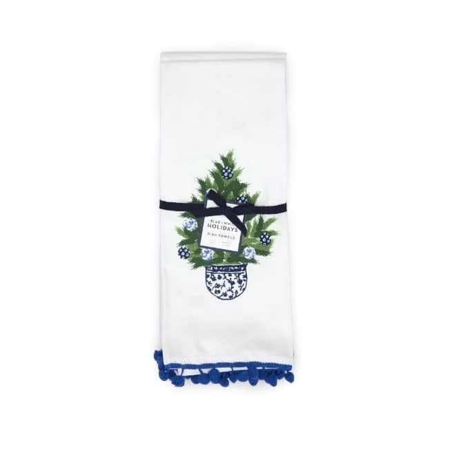 Dish Towel Set | Holiday Blue + White