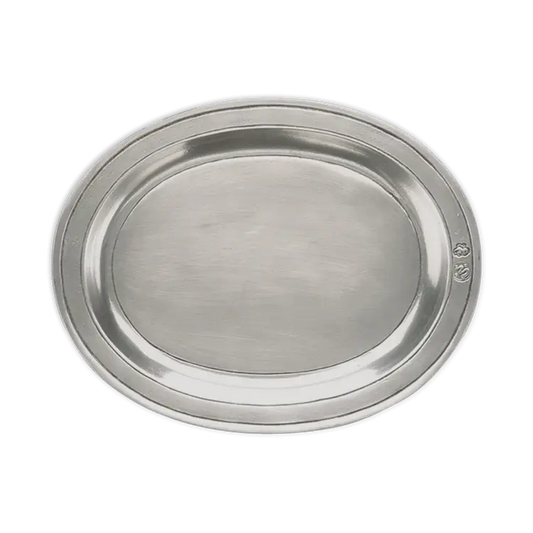Match Pewter Oval Incised Tray | X-Small 7.8x6in