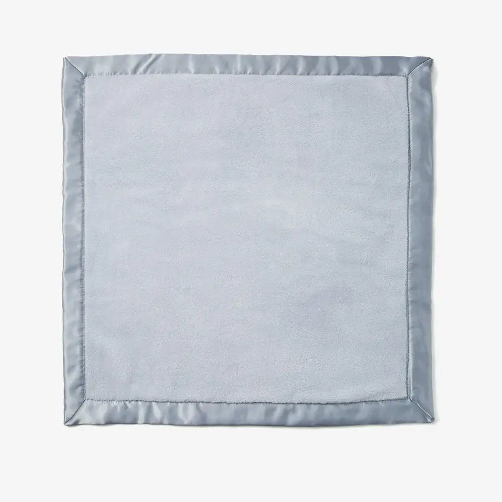 Luxury Fleece + Satin Trim Security Blanket | 20in x 20in Blue