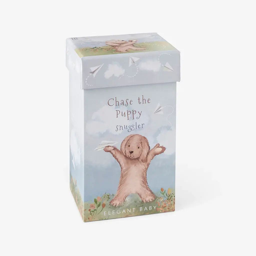 Security Blanket Snuggler Gift Box | 10in Brown Puppy