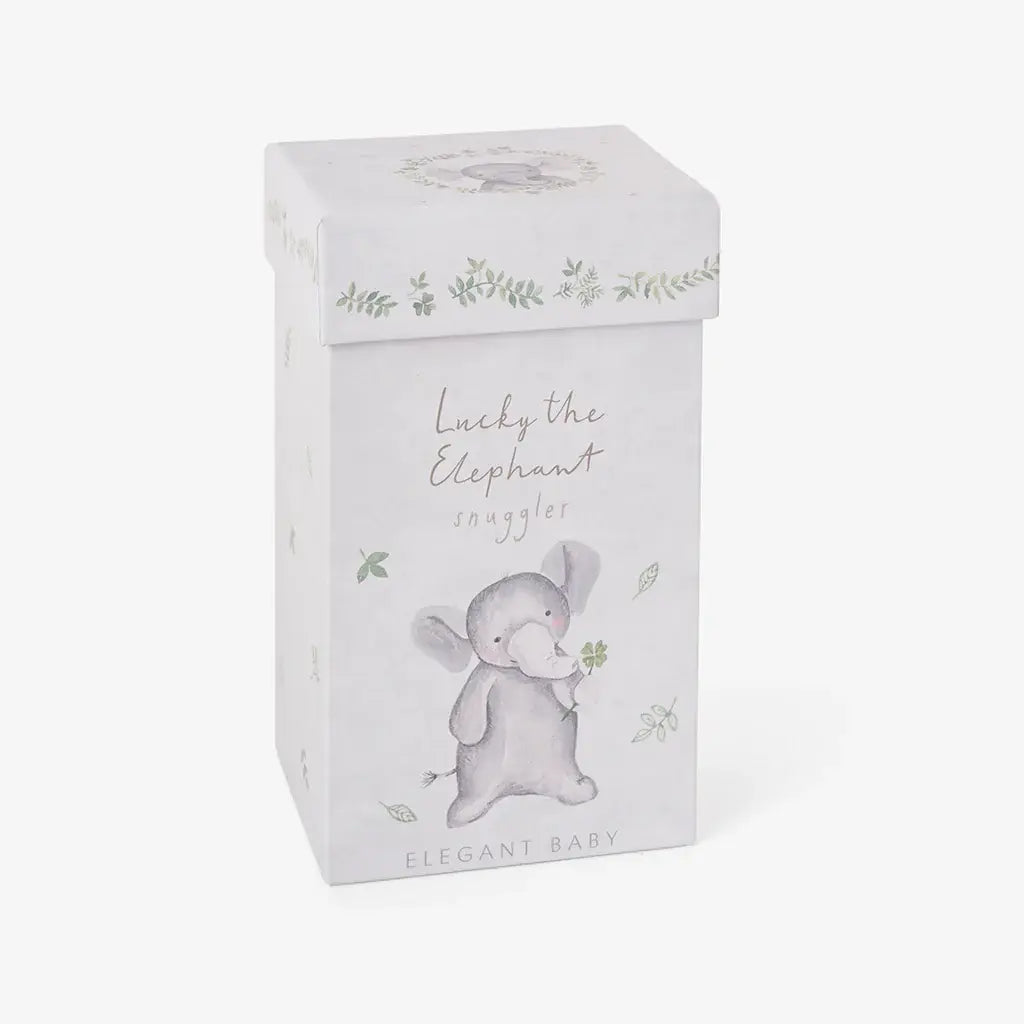 Security Blanket Snuggler Gift Box | 10in Gray Elephant