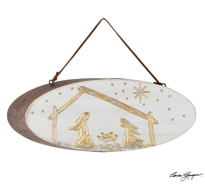 Large Oval Holy Family Ornament