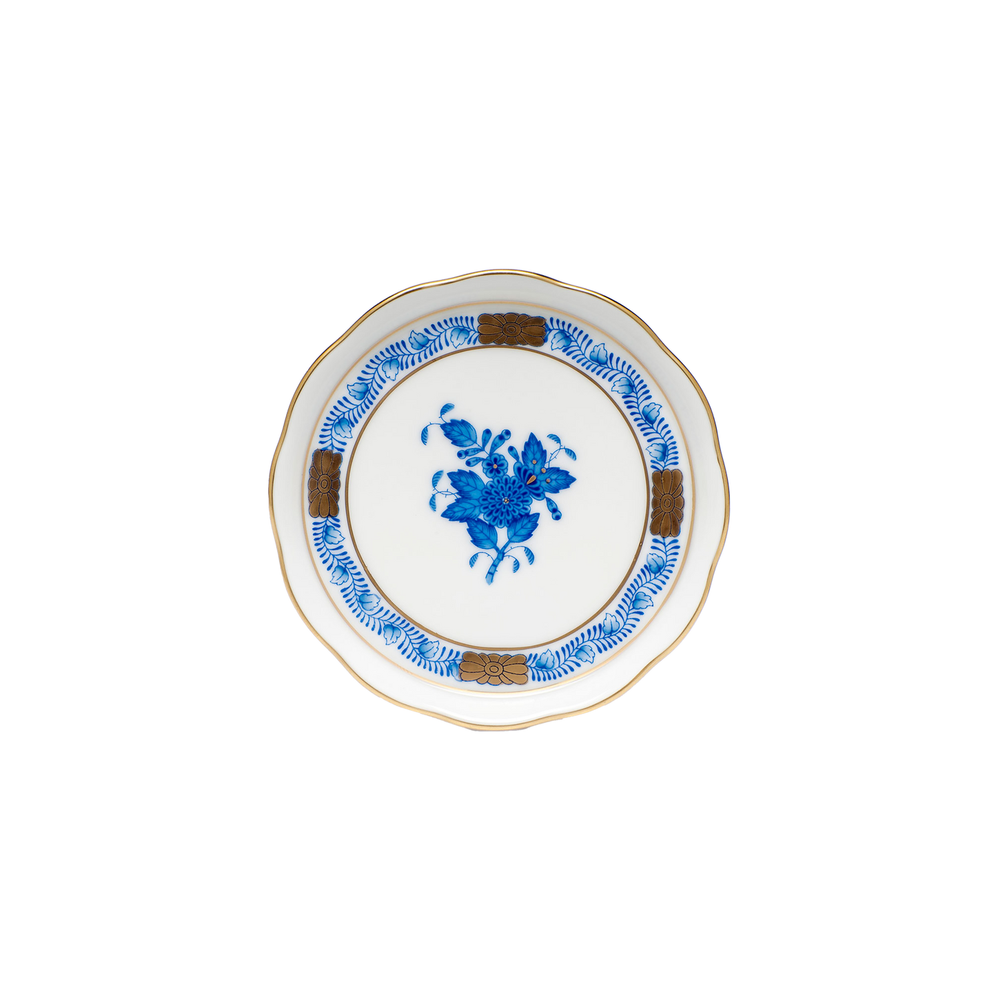 Herend Chinese Bouquet Blue Coaster | 4in