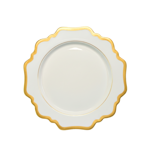 Anna Weatherley Antique White Gold Dinner Plate | 10.5in