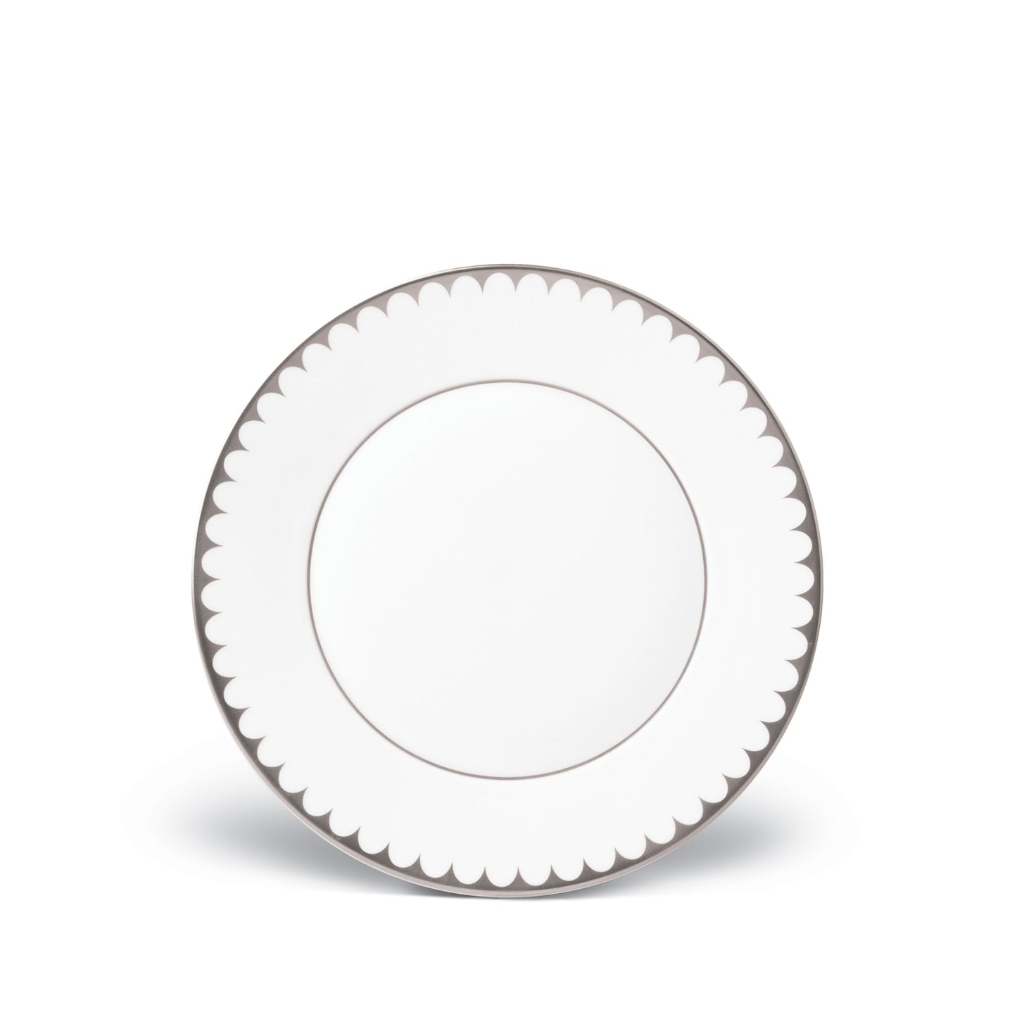 L'Objet Aegean Filet White Platinum Hand Painted Porcelain Dessert Plate | 9in