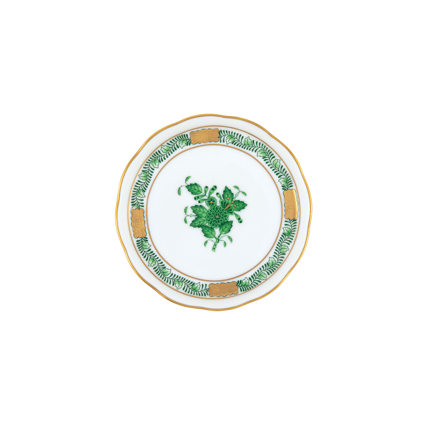Herend Chinese Bouquet Green Coaster | 4in