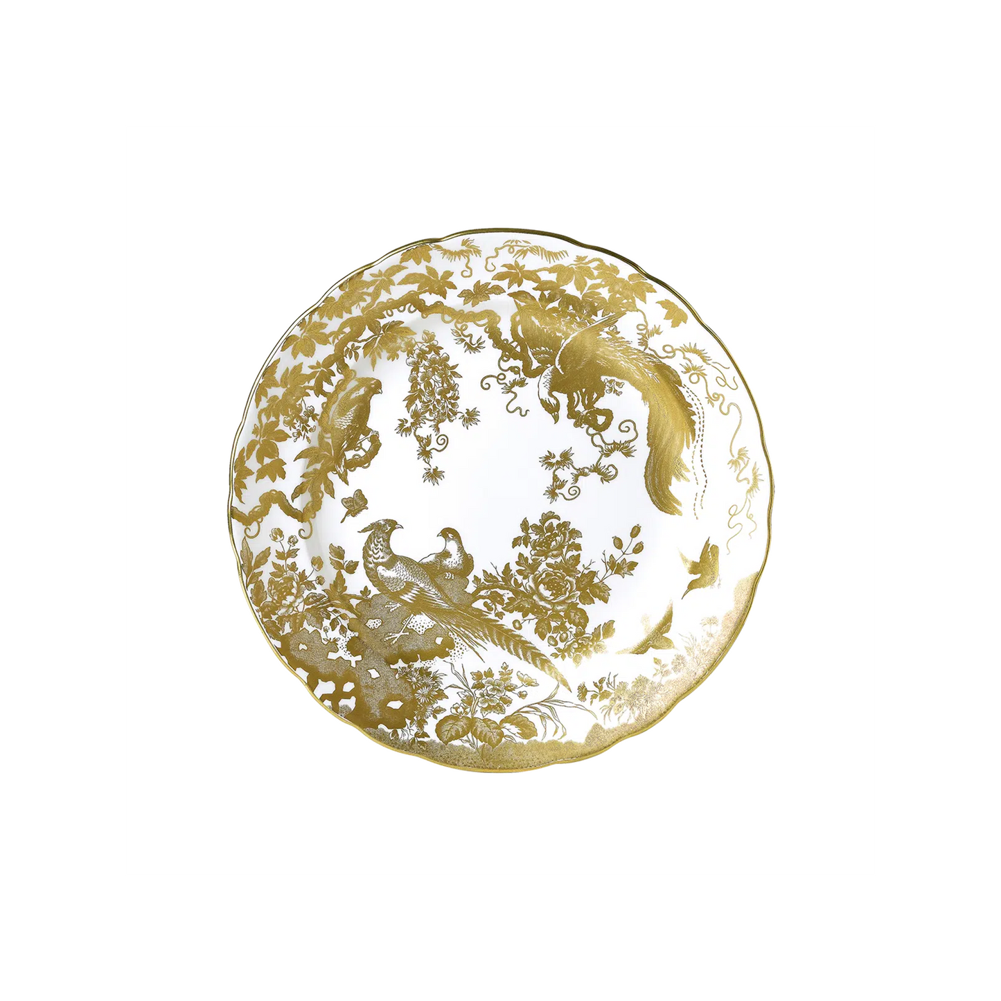 Royal Crown Derby Aves Gold Dinner Plate | 10.5in