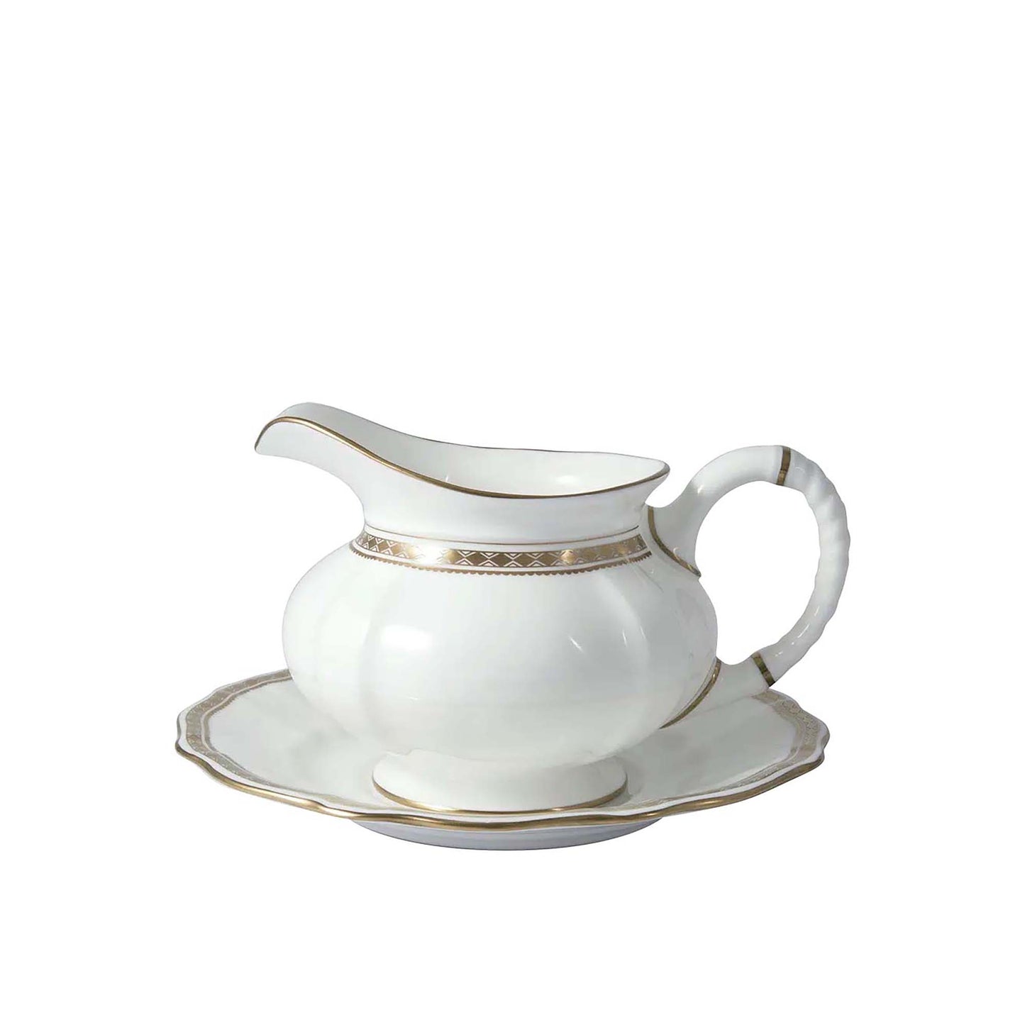 Royal Crown Derby Carlton Gold Sauce Boat Stand | 7.5in