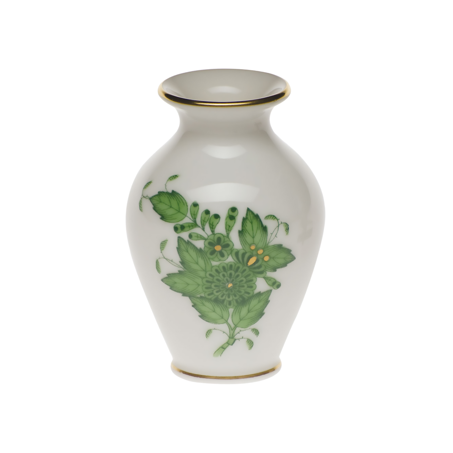 Herend Chinese Bouquet Green Bud Vase | 2.5in