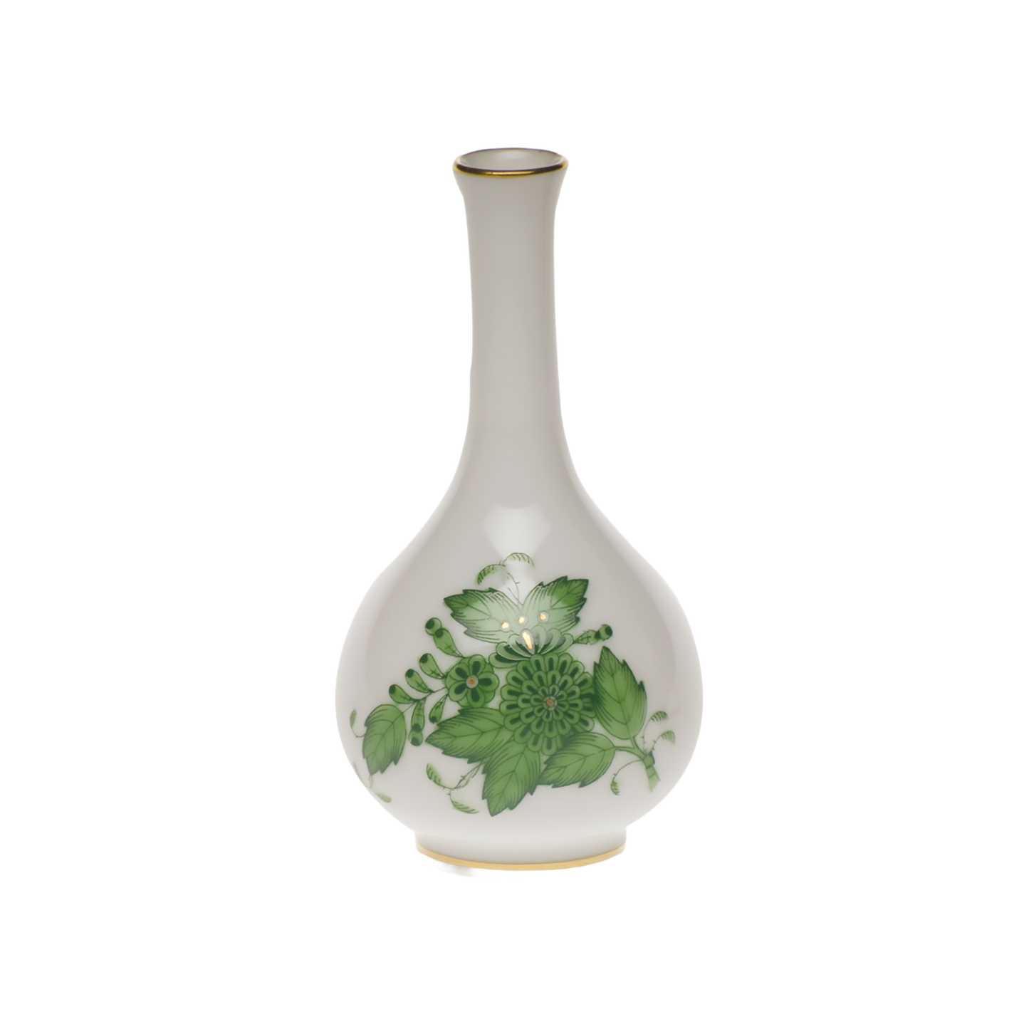 Herend Chinese Bouquet Green Bud Vase | 3.5in