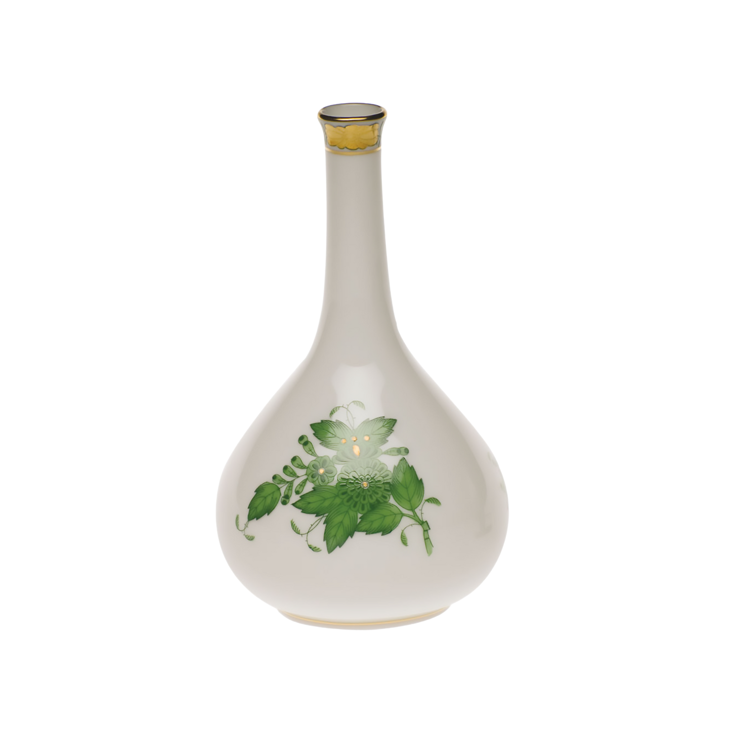 Herend Chinese Bouquet Green Bud Vase | 5.25in