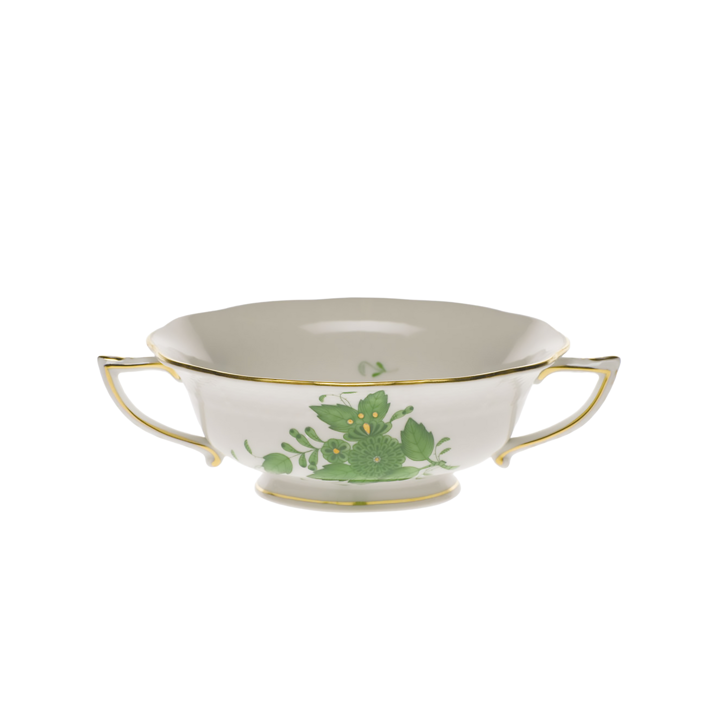 Herend Chinese Bouquet Green Cream Soup Cup | 8oz