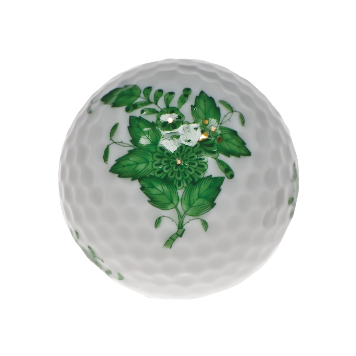 Herend Chinese Bouquet Green Golf Ball | 1.75in