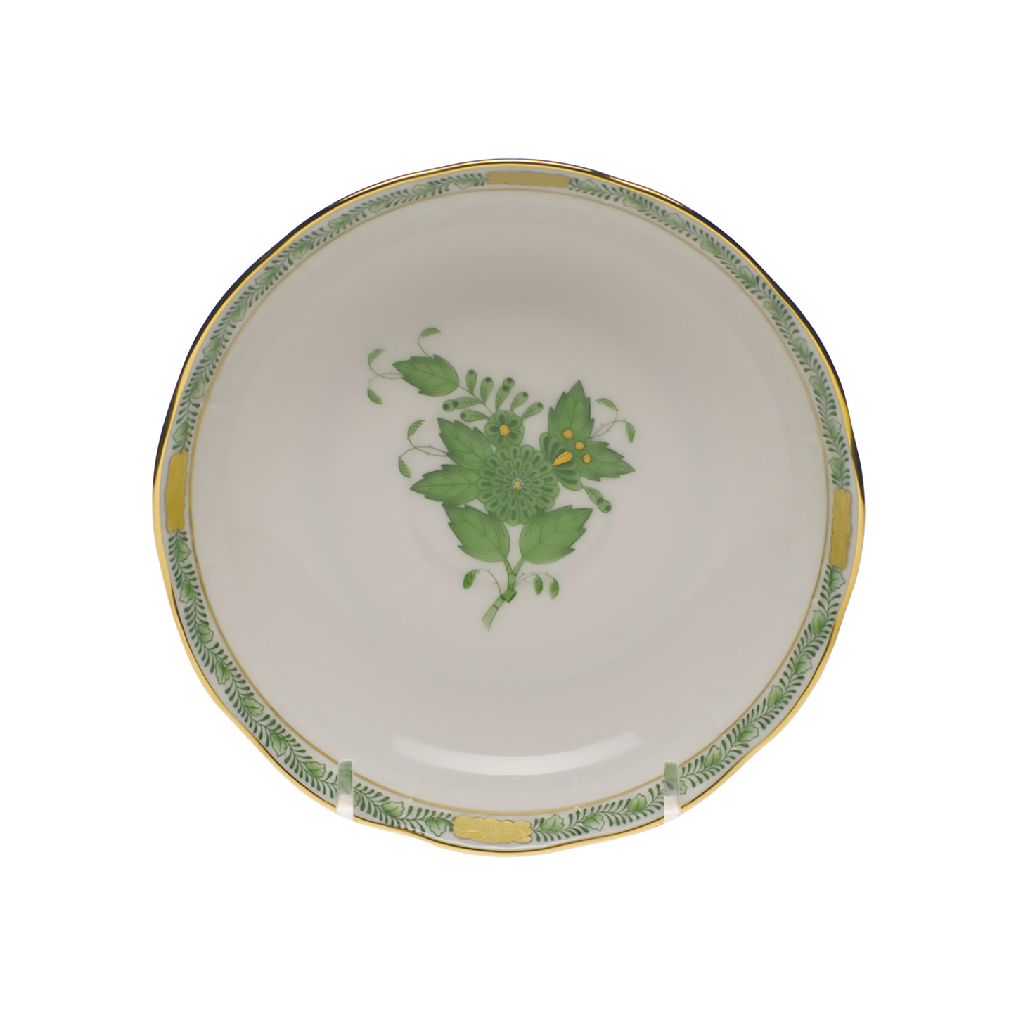 Herend Chinese Bouquet Green Mocha Saucer | 5.5in