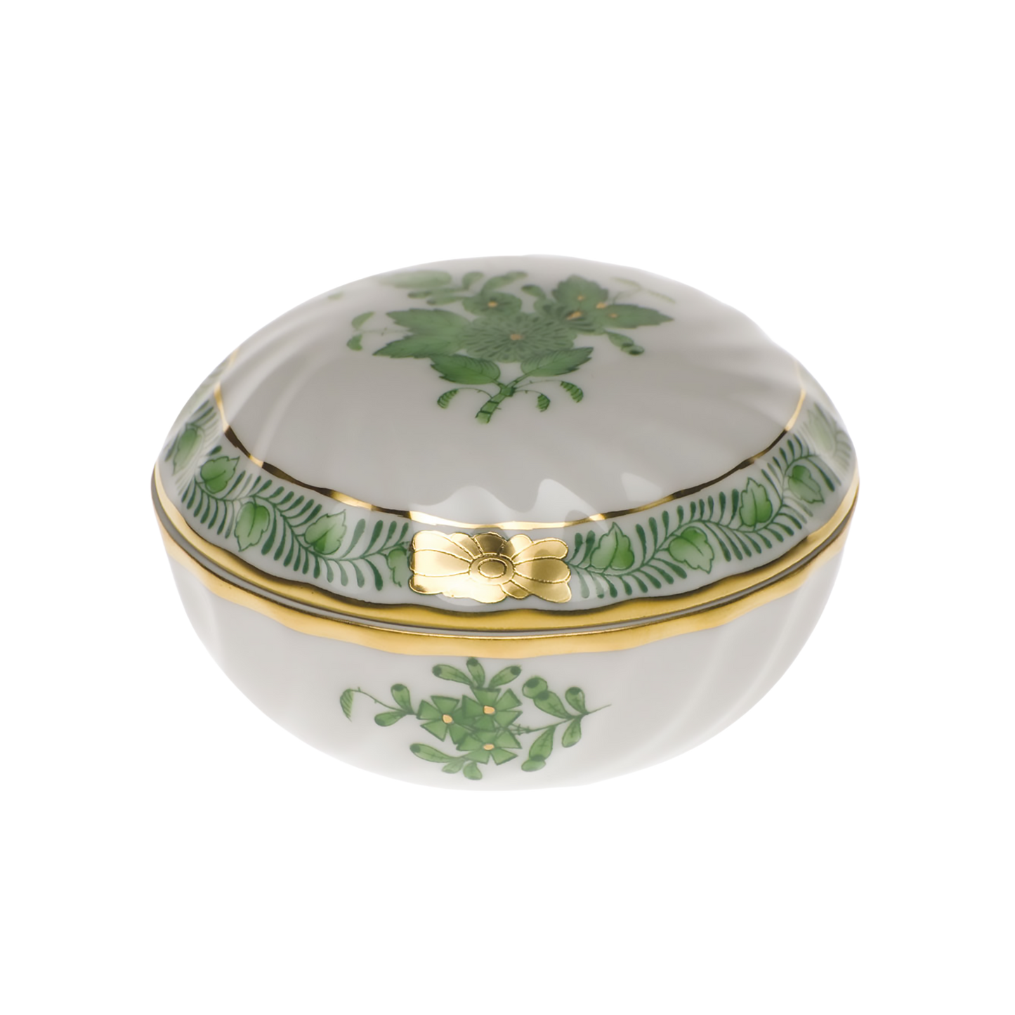 Herend Chinese Bouquet Green Ring Box | 2.75in