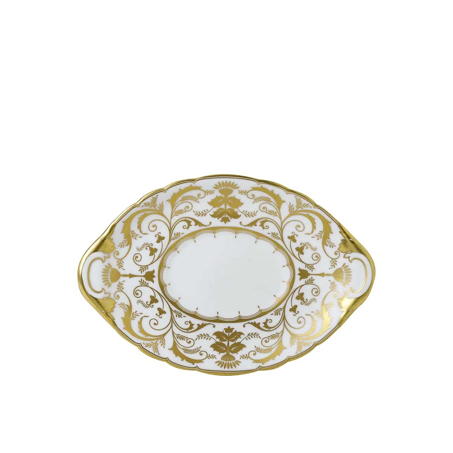 Royal Crown Derby Darley Abbey White Sauce Boat Stand | 8.5in