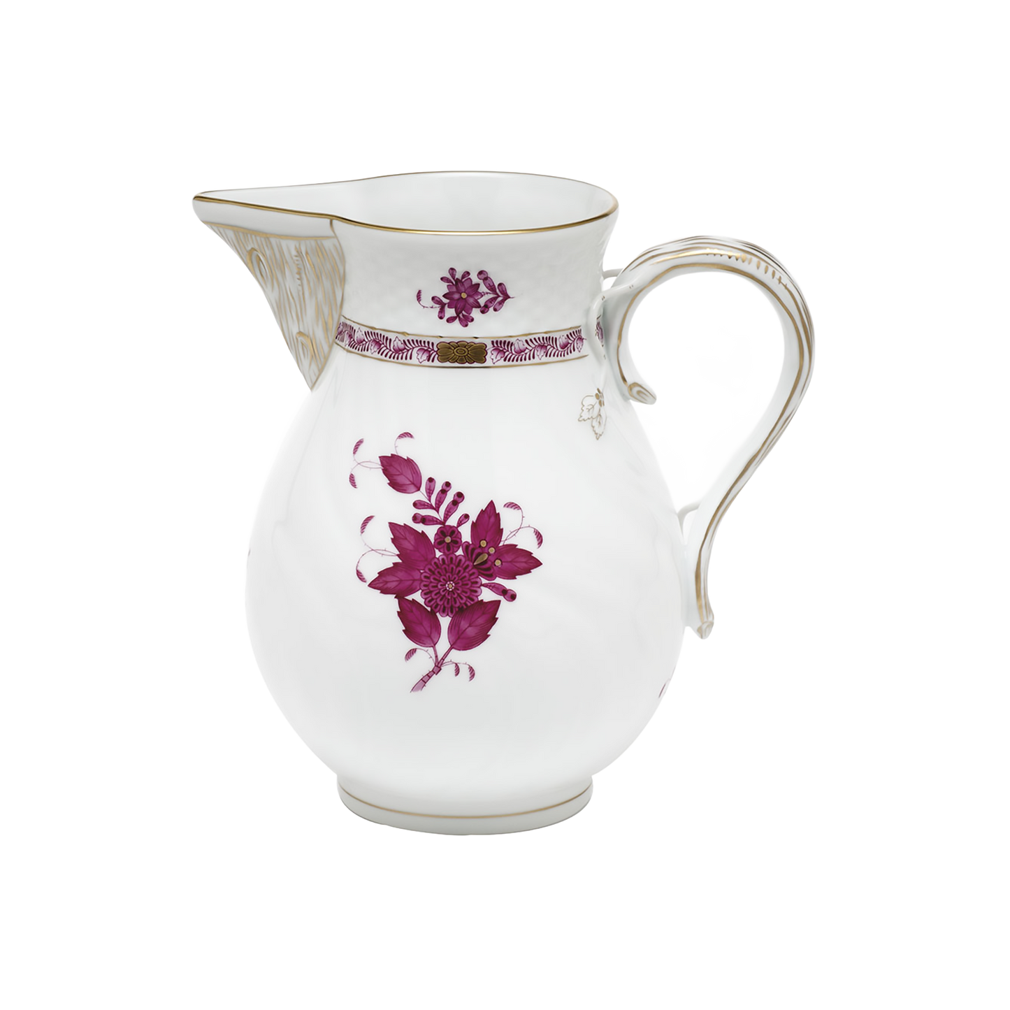 Herend Chinese Bouquet Raspberry Pitcher - Raspberry | Muticolor