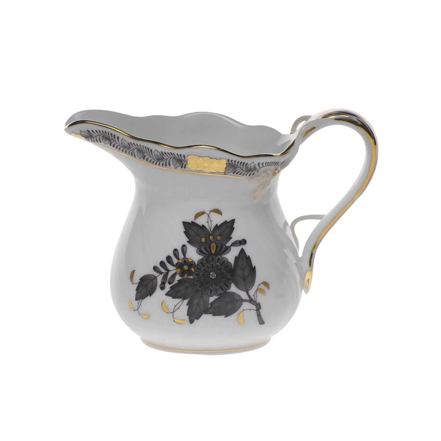 Herend Chinese Bouquet Black Creamer | 6oz