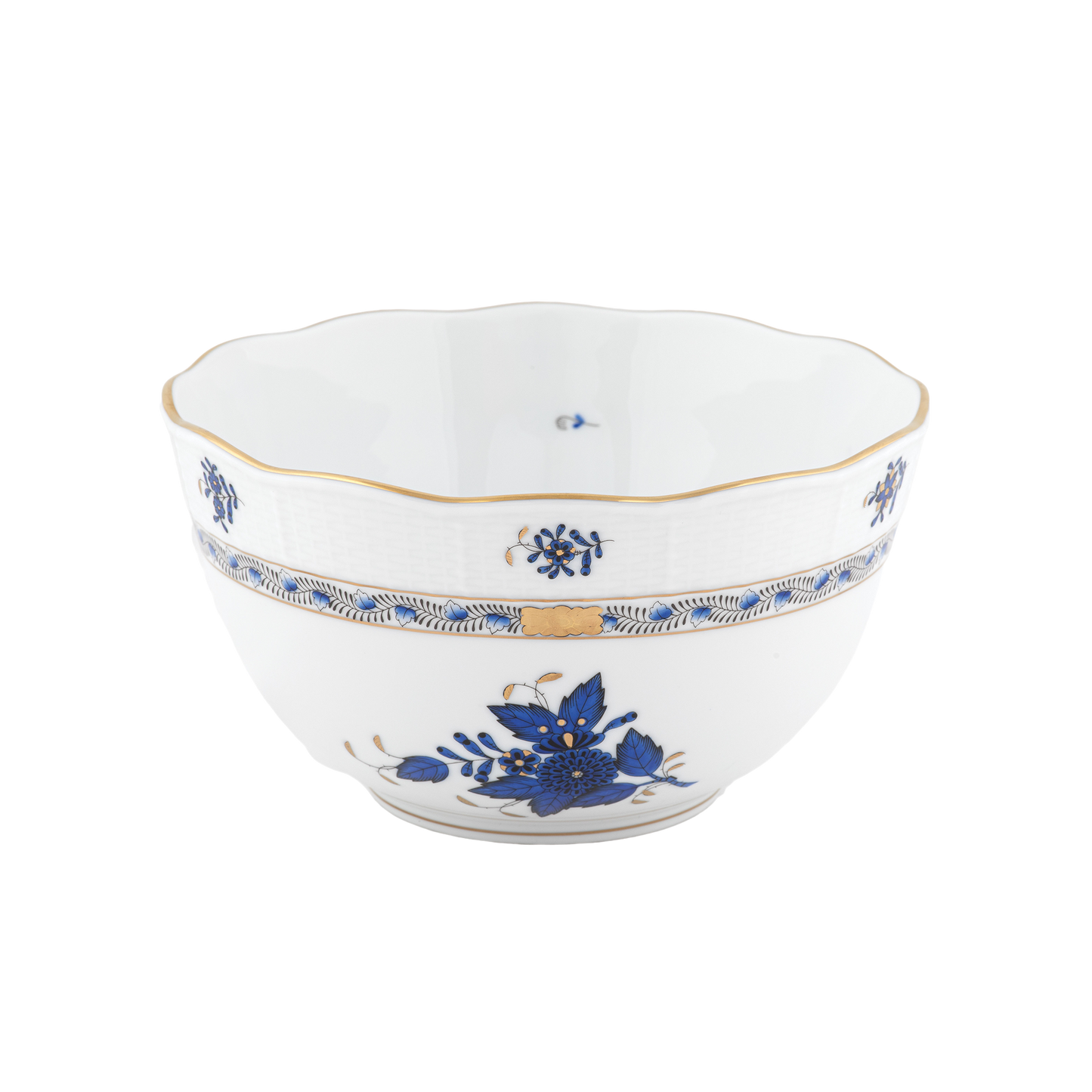 Herend Chinese Bouquet Black Sapphire Round Bowl | 3.5pt