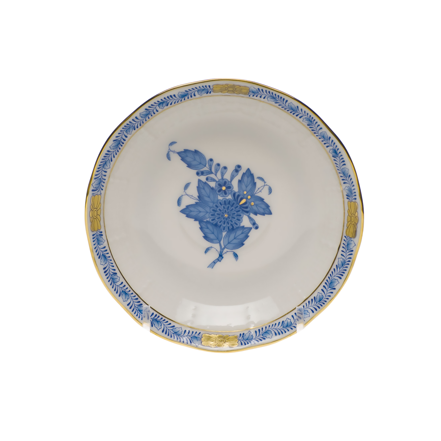Herend Chinese Bouquet Blue After Dinner Saucer | 4.5in