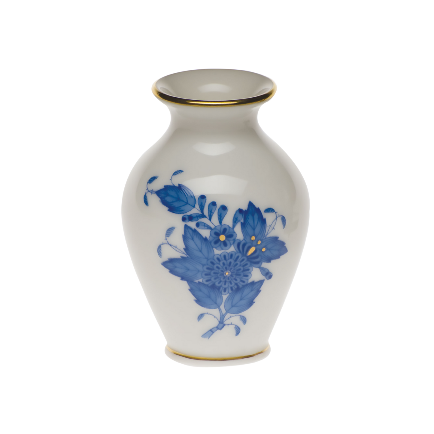 Herend Chinese Bouquet Blue Bud Vase | 2.5in