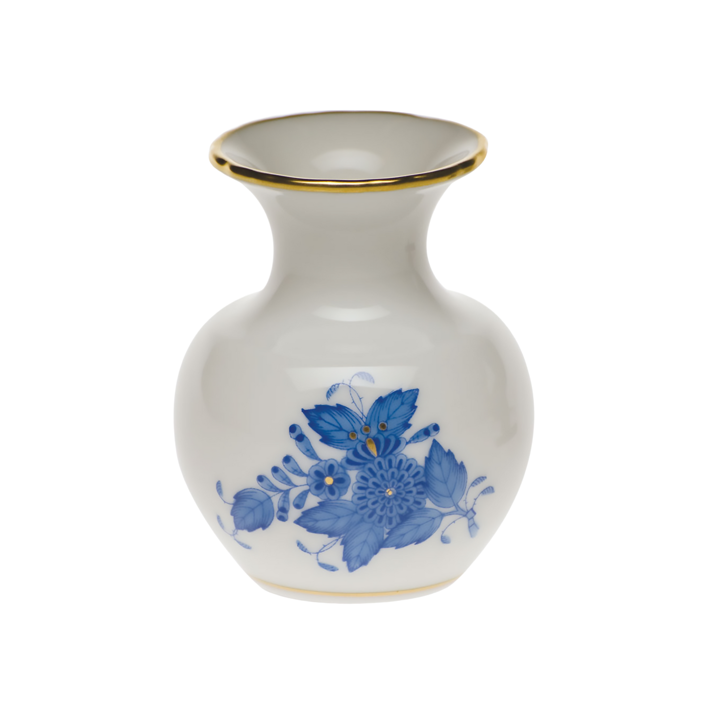 Herend Chinese Bouquet Blue Bud Vase | 2.75in