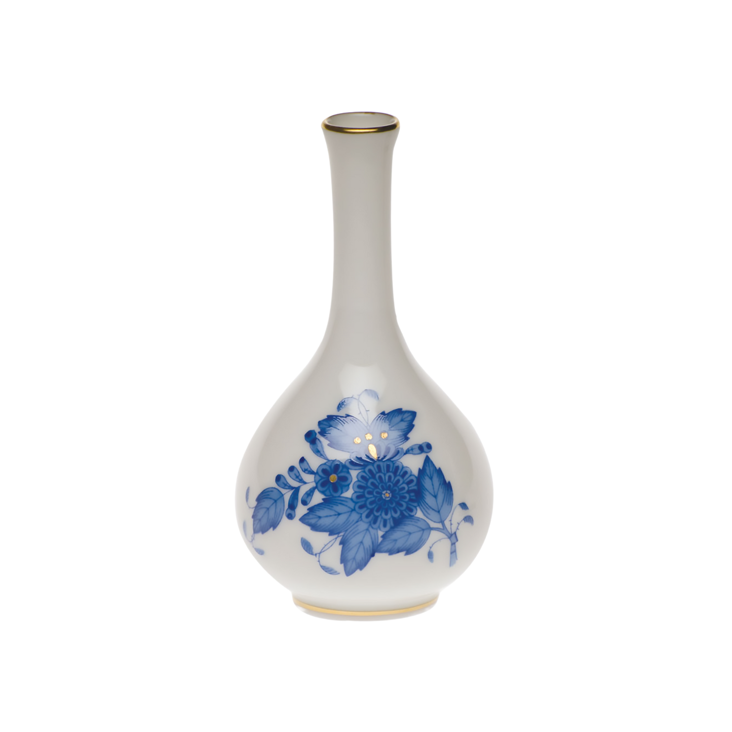 Herend Chinese Bouquet Blue Bud Vase | 3.5in