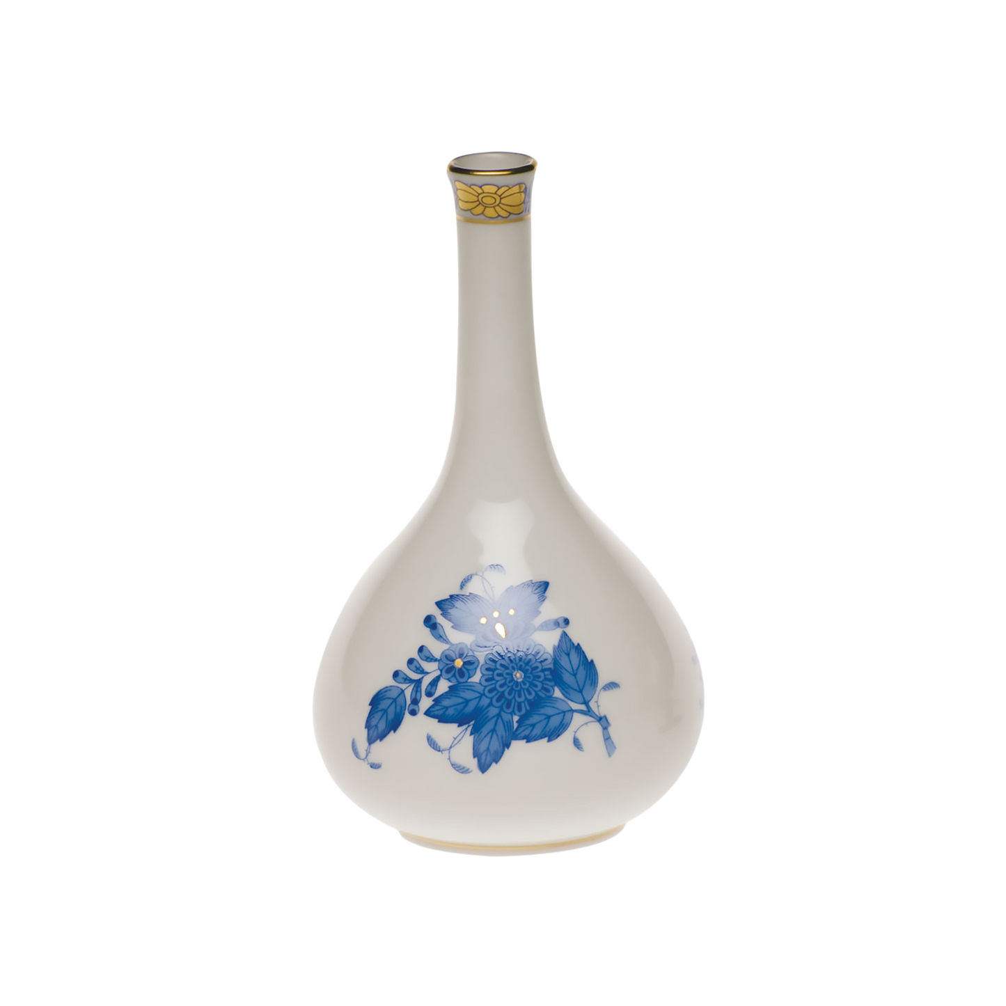 Herend Chinese Bouquet Blue Bud Vase | 5.25in