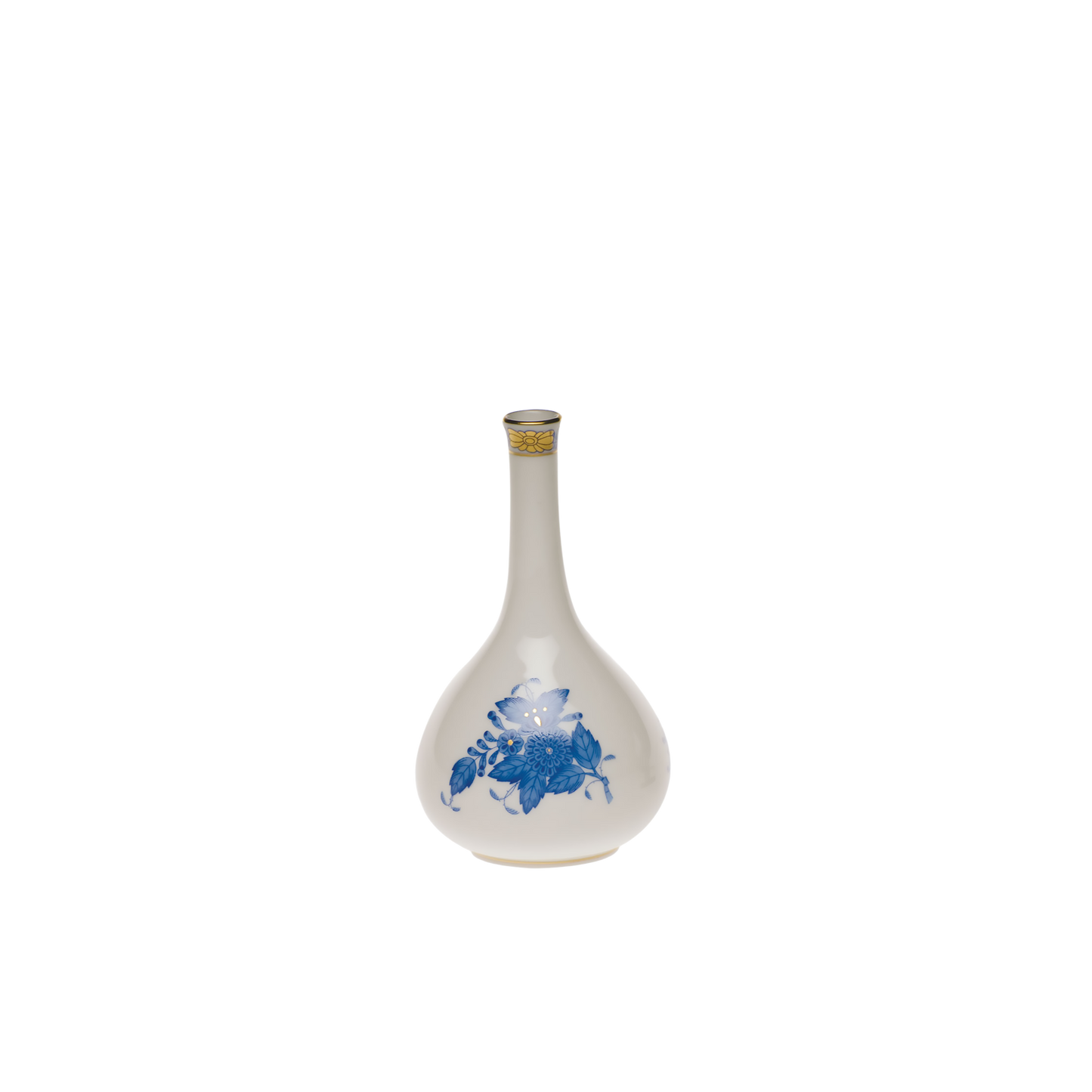Herend Chinese Bouquet Blue Bud Vase | 5.25in