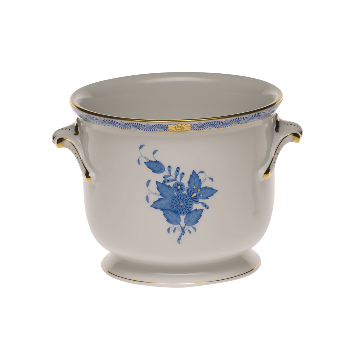 Herend Chinese Bouquet Blue Cachepot | 5.75x6.5in