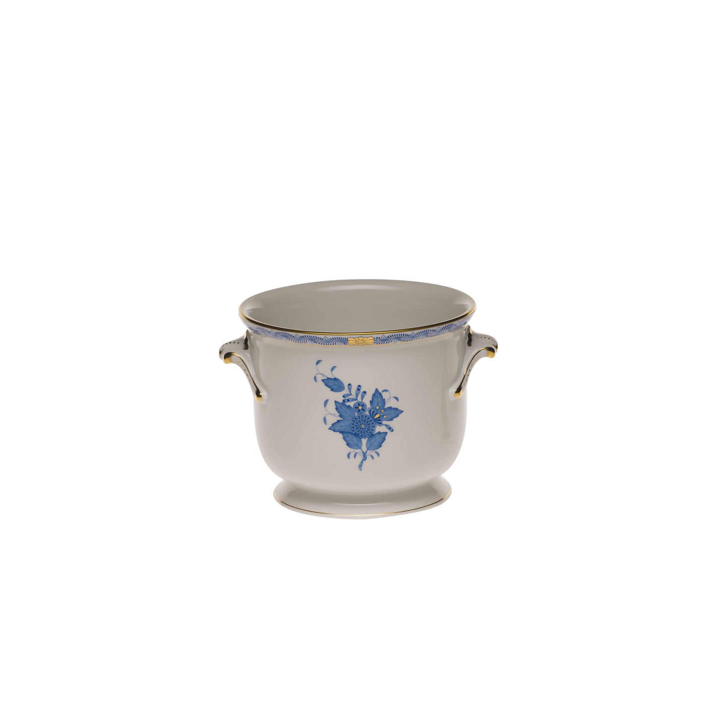 Herend Chinese Bouquet Blue Cachepot | 5.75x6.5in