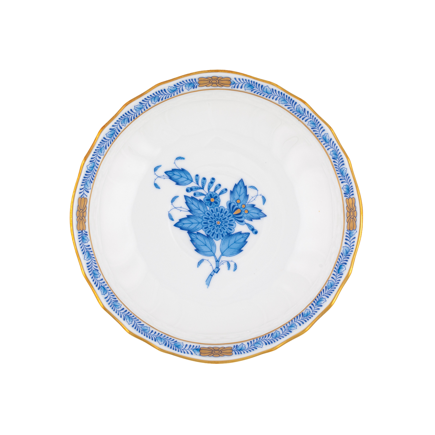 Herend Chinese Bouquet Blue Canton Saucer | 5.5in