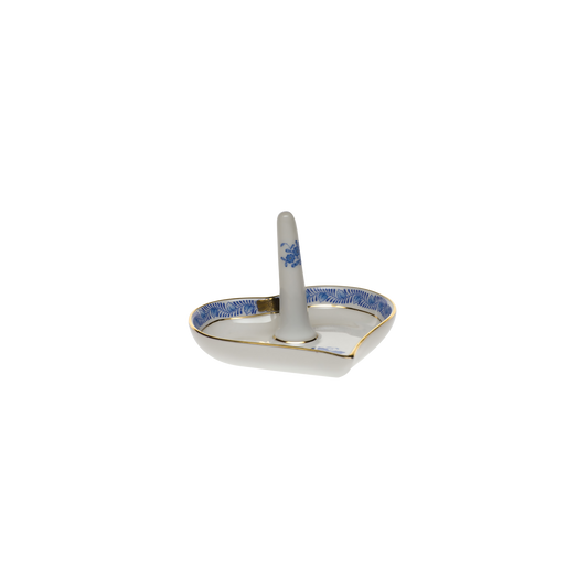 Herend Chinese Bouquet Blue Ring Holder | 4x2.5in
