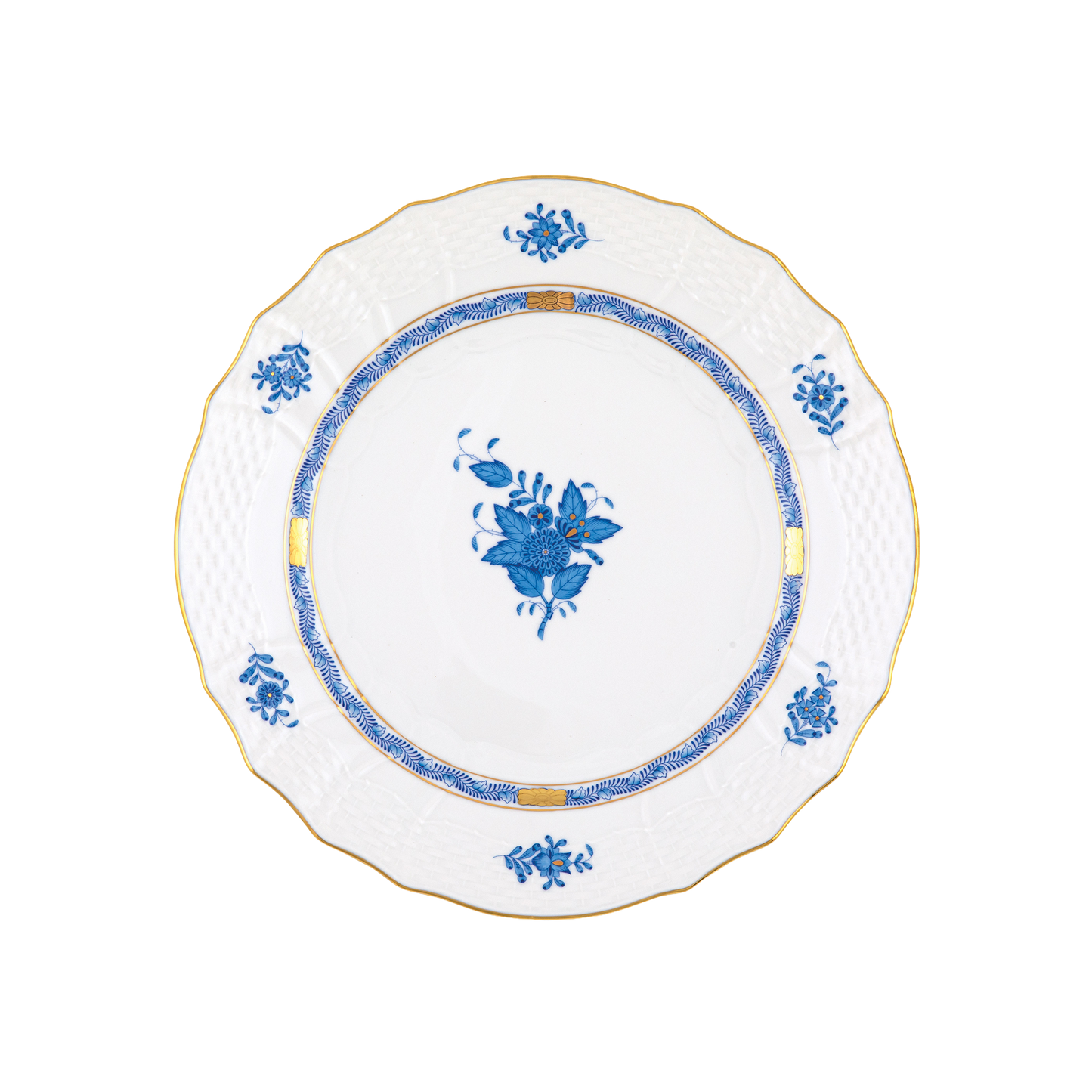 Herend Chinese Bouquet Blue Service Plate | 11in