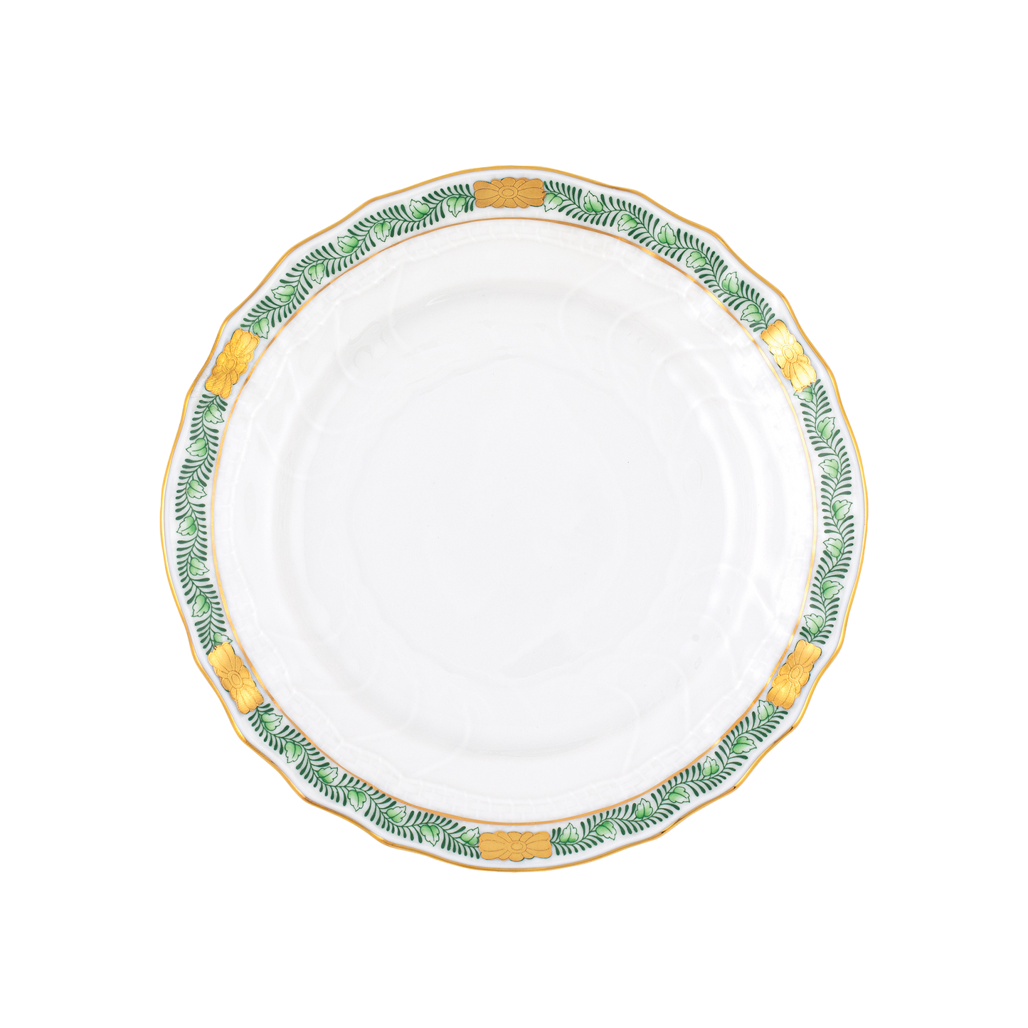Herend Chinese Bouquet Garland Green Bread + Butter Plate | 6in