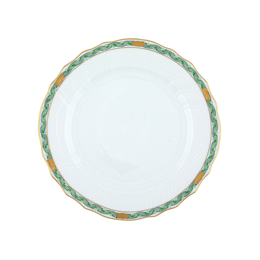 Herend Chinese Bouquet Garland Green Dinner Plate | 10.5in