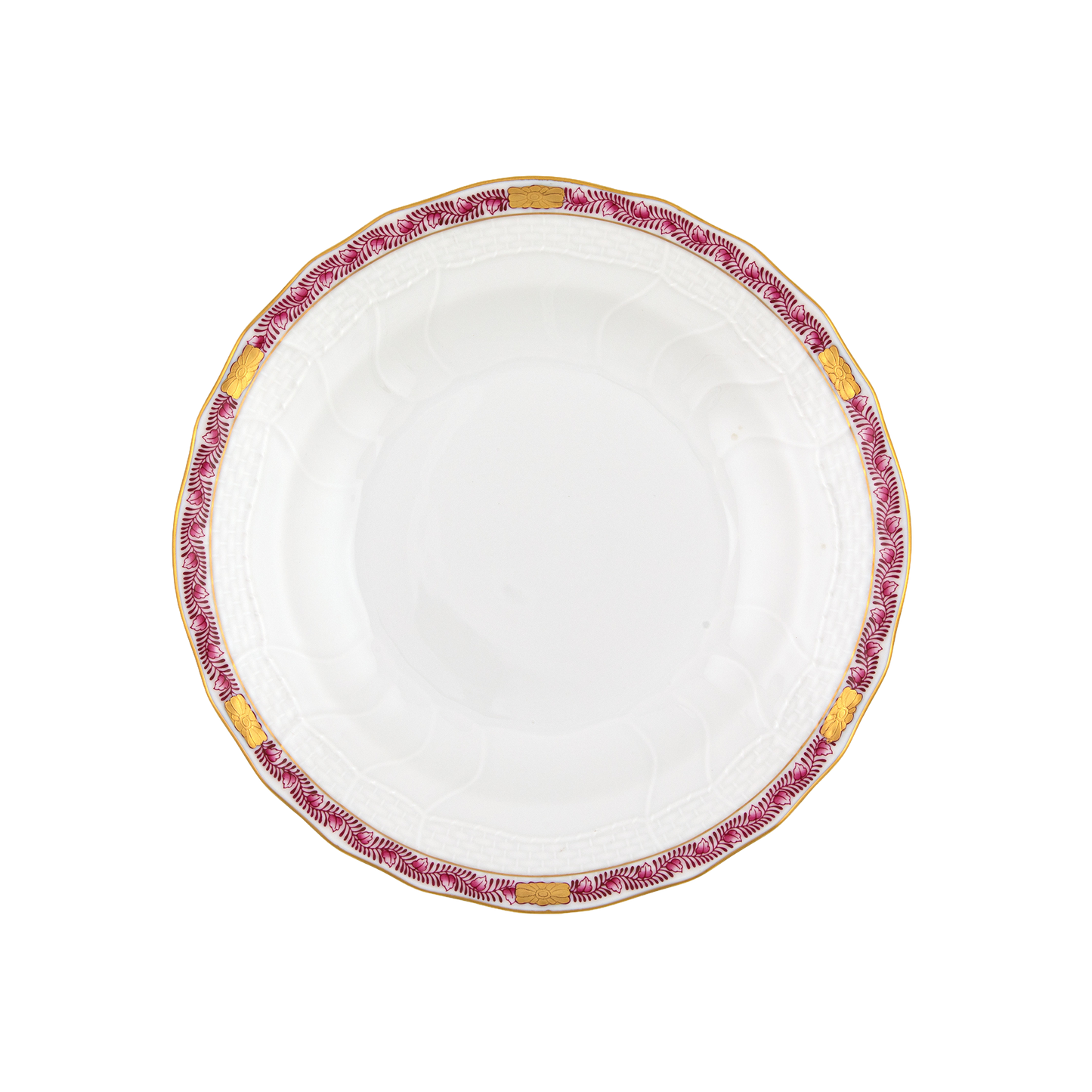 Herend Chinese Bouquet Garland Raspberry Dessert Plate | 8.25in