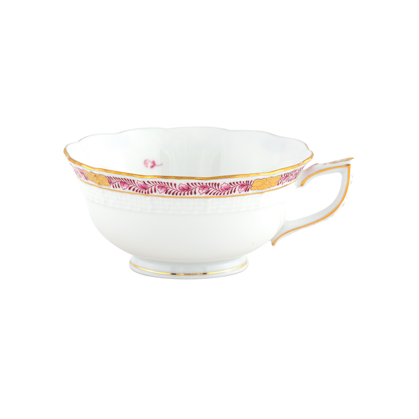 Herend Chinese Bouquet Garland Raspberry Tea Cup | 8oz