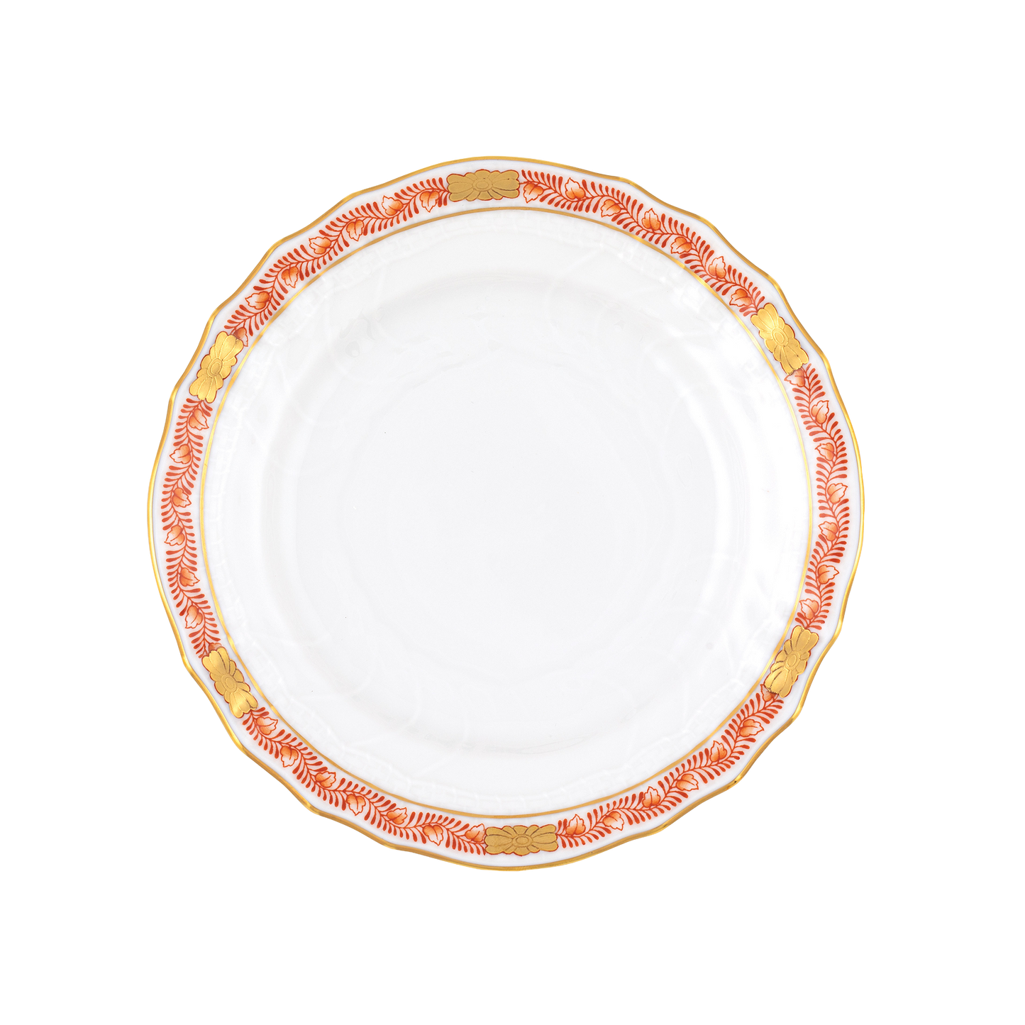 Herend Chinese Bouquet Garland Rust Bread + Butter Plate | 6in