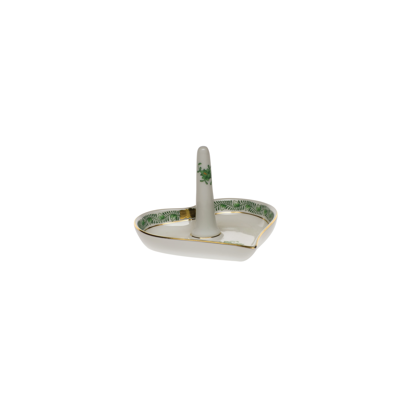 Herend Chinese Bouquet Green Ring Holder | 4x2.5in