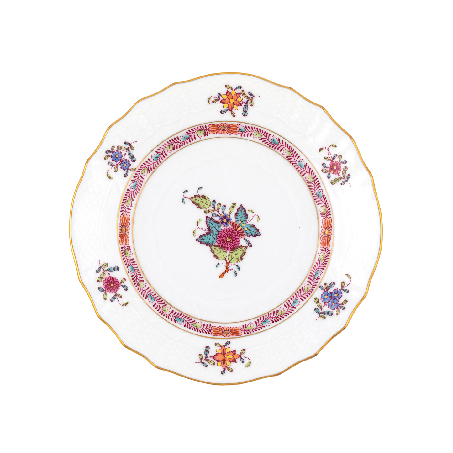 Herend Chinese Bouquet Multicolor Bread + Butter Plate | 6in