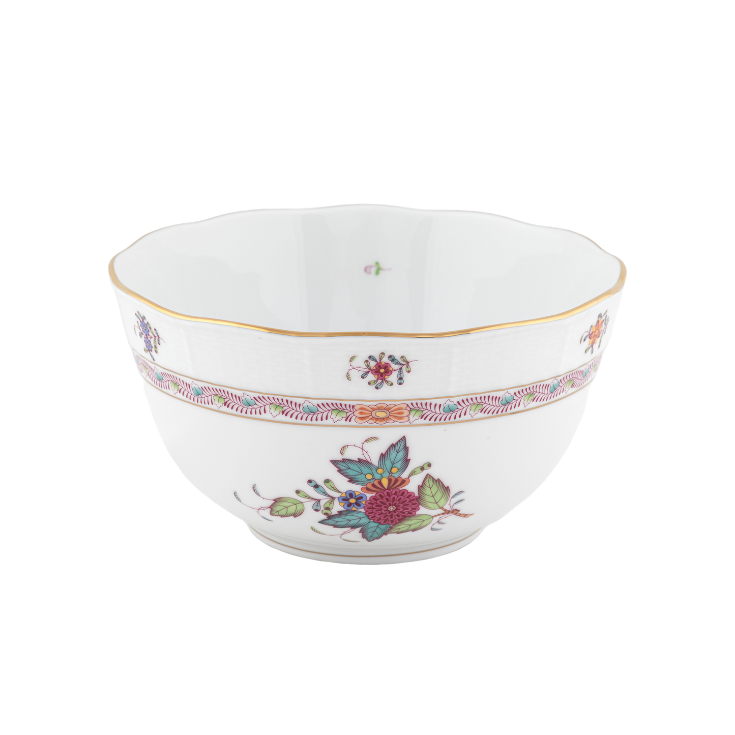 Herend Chinese Bouquet Multicolor Round Bowl | 3.5pt 7.5in