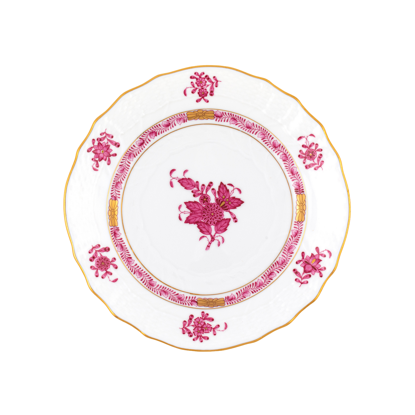 Herend Chinese Bouquet Raspberry Bread + Butter Plate | 6in